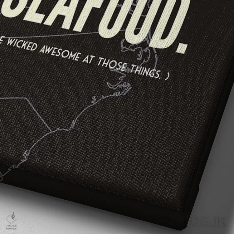 تابلو بوستون فراتر از اینهاست اثر پرینتهای بنتون پارک (استودیو/گالری هنری) - نمای نزدیک بافت بوم