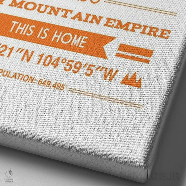 تابلو تایپوگرافی دنور اثر پرینتهای بنتون پارک (استودیو/گالری هنری) - نمای نزدیک بافت بوم