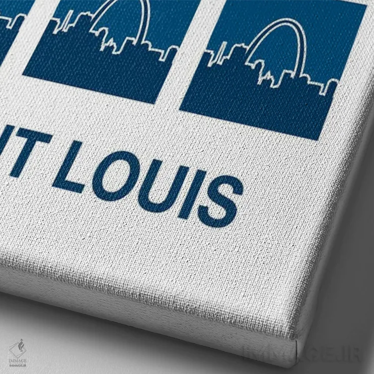 تابلو طاقهای سنت لوئیس (نماد شهر سنت لوئیس) اثر پرینتهای بنتون پارک (استودیو/گالری هنری) - نمای نزدیک بافت بوم