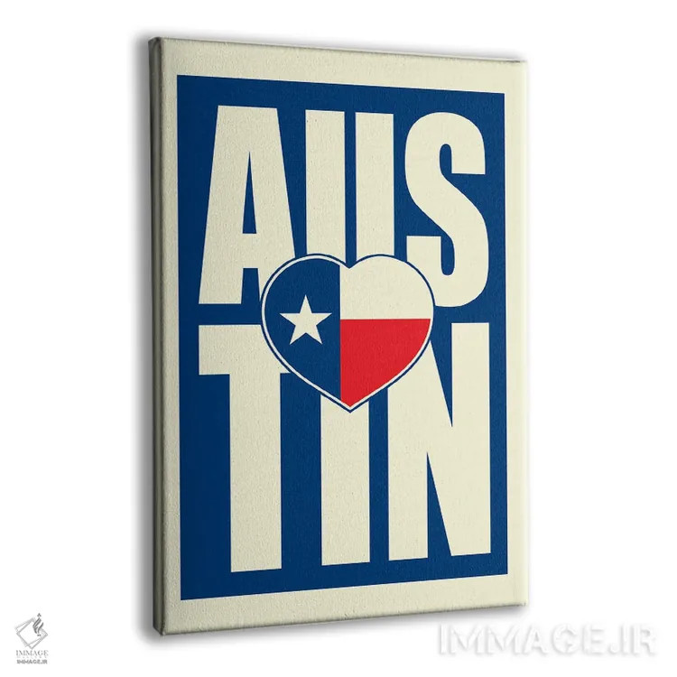 تابلو قلب تایپوگرافی آستین اثر پرینتهای بنتون پارک (استودیو/گالری هنری) - نمای پرسپکتیو محصول