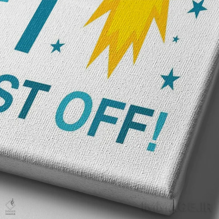 تابلو شمارش معکوس پرتاب اثر پرینتهای بنتون پارک (استودیو/گالری هنری) - نمای نزدیک بافت بوم