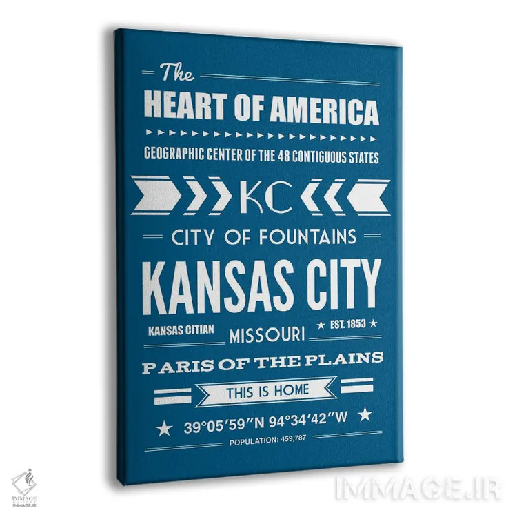 تابلو کانزاسسیتی اثر پرینتهای بنتون پارک (استودیو/گالری هنری) - نمای پرسپکتیو محصول