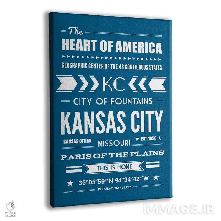 تابلو کانزاسسیتی اثر پرینتهای بنتون پارک (استودیو/گالری هنری) - نمای پرسپکتیو محصول