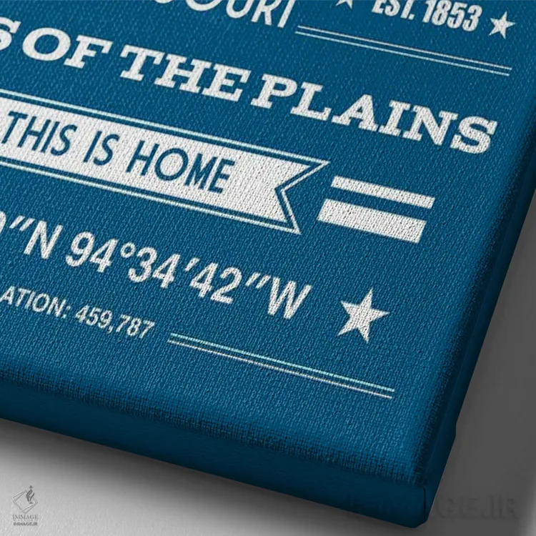 تابلو کانزاسسیتی اثر پرینتهای بنتون پارک (استودیو/گالری هنری) - نمای نزدیک بافت بوم