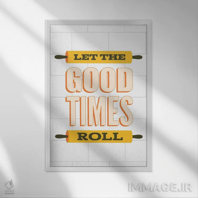 تابلو بگذار لحظات خوب جریان پیدا کند اثر پرینتهای بنتون پارک (استودیو/گالری هنری) - نمای قابدار سفید