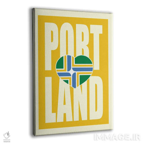 تابلو پرچم تایپوگرافی پورتلند اثر پرینتهای بنتون پارک (استودیو/گالری هنری) - نمای پرسپکتیو محصول