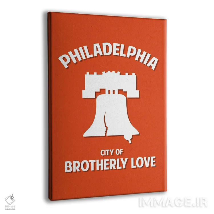 تابلو شهر عشق برادری (لقب فیلادلفیا) اثر پرینتهای بنتون پارک (استودیو/گالری هنری) - نمای پرسپکتیو محصول