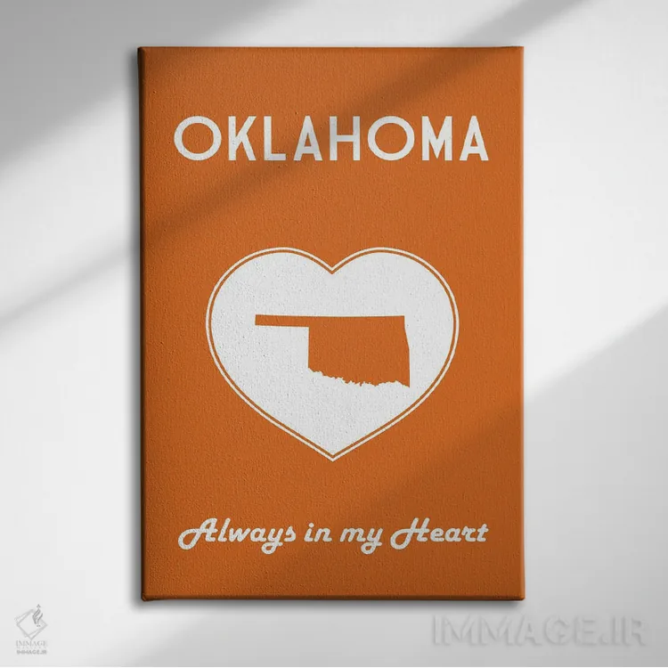 تابلو اوکلاهما (ایالت آمریکا) اثر پرینتهای بنتون پارک (استودیو/گالری هنری) - نمای روبهرو روی دیوار