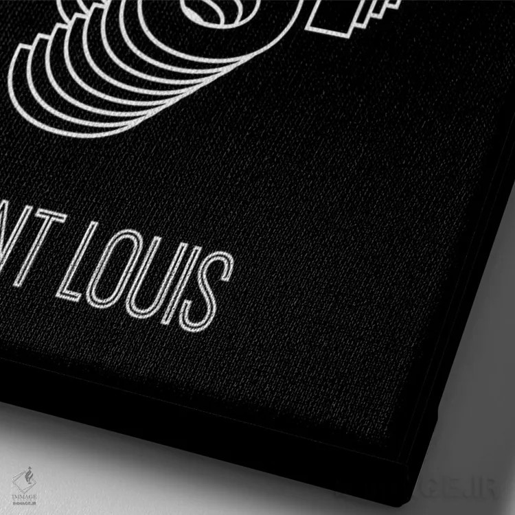 تابلو پلههای سنت لوئیس اثر پرینتهای بنتون پارک (استودیو/گالری هنری) - نمای نزدیک بافت بوم