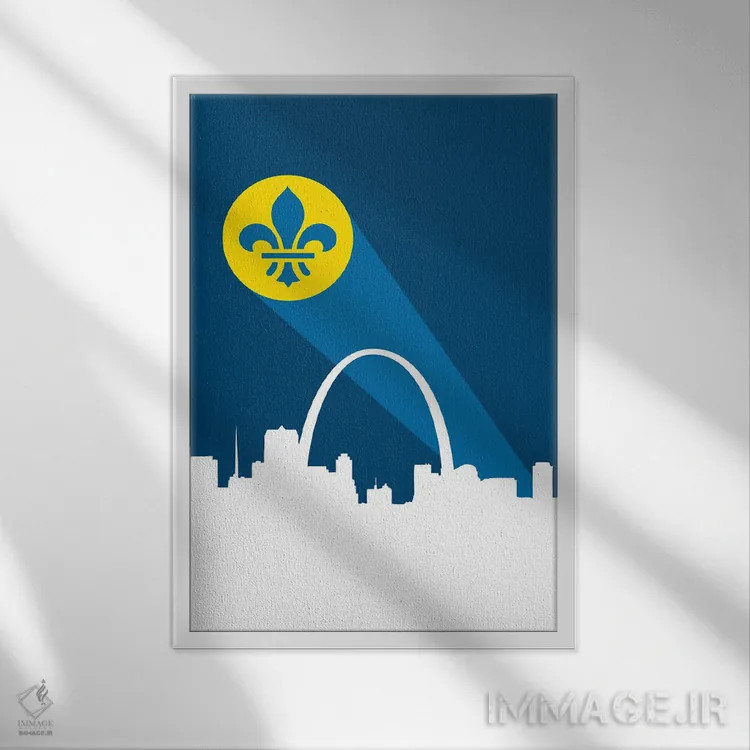 تابلو سیگنال ابرقهرمانی سنت لوئیس اثر پرینتهای بنتون پارک (استودیو/گالری هنری) - نمای قابدار سفید