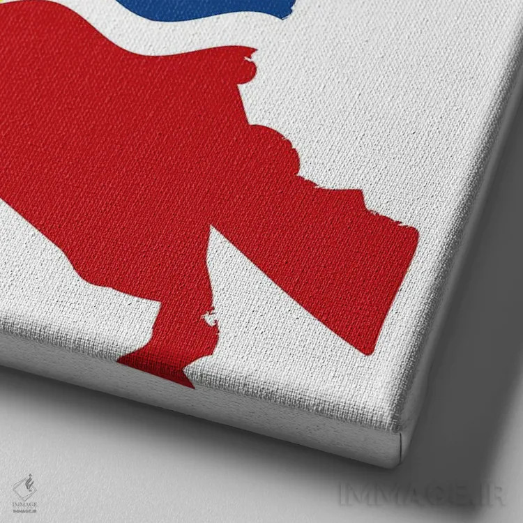 تابلو مجسمهٔ سنت لوئیس اثر پرینتهای بنتون پارک (استودیو/گالری هنری) - نمای نزدیک بافت بوم