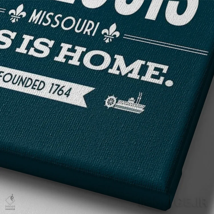 تابلو سنت لوئیس (شهر آمریکا) اثر پرینتهای بنتون پارک (استودیو/گالری هنری) - نمای نزدیک بافت بوم