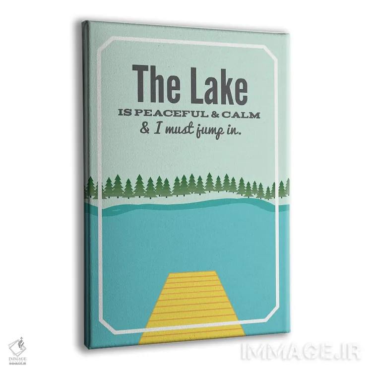 تابلو دریاچه آرام و ساکت است اثر پرینتهای بنتون پارک (استودیو/گالری هنری) - نمای پرسپکتیو محصول