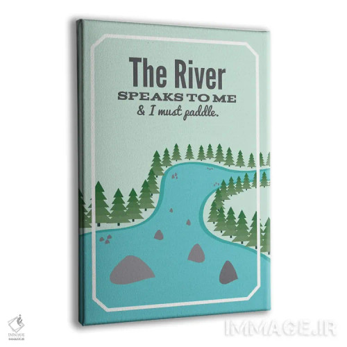 تابلو رودخانه با من سخن میگوید اثر پرینتهای بنتون پارک (استودیو/گالری هنری) - نمای پرسپکتیو محصول