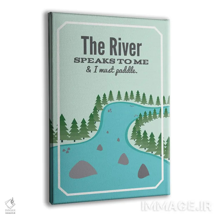تابلو رودخانه با من سخن میگوید اثر پرینتهای بنتون پارک (استودیو/گالری هنری) - نمای پرسپکتیو محصول