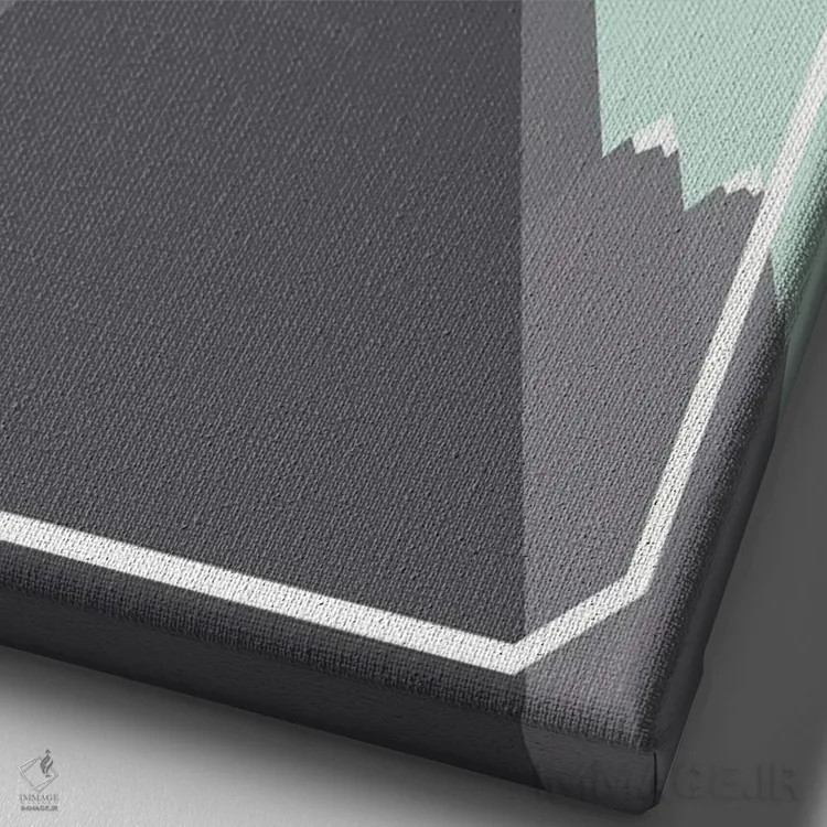 تابلو کوهها صدا میزنند و باید بروم اثر پرینتهای بنتون پارک (استودیو/گالری هنری) - نمای نزدیک بافت بوم