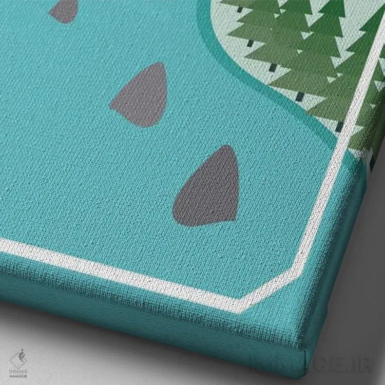 تابلو رودخانه با من سخن میگوید اثر پرینتهای بنتون پارک (استودیو/گالری هنری) - نمای نزدیک بافت بوم