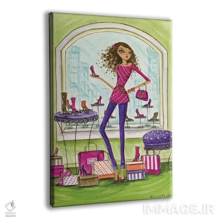 تابلو فروشگاه کفش شهر اثر بلا پیلار - نمای پرسپکتیو محصول