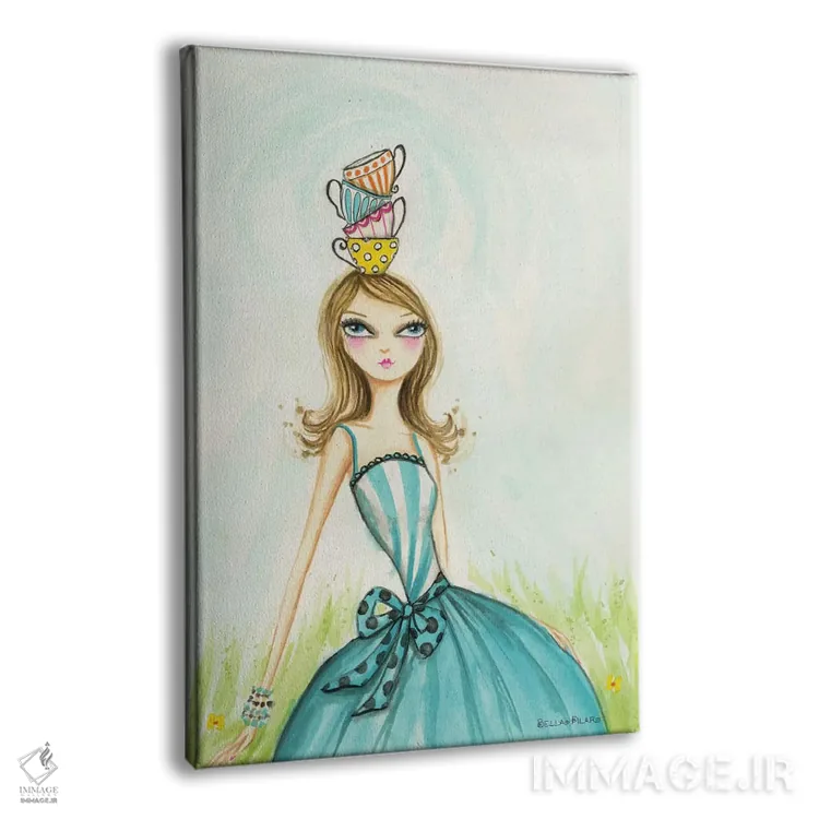 تابلو زمان چای مهمانی چای اثر بلا پیلار - نمای پرسپکتیو محصول