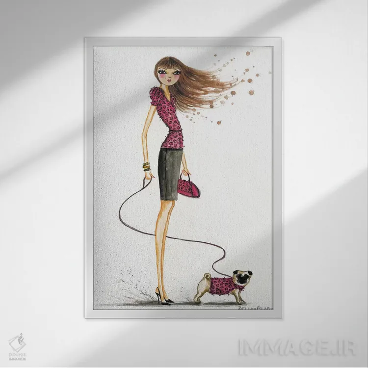 تابلو تولهپرنسس اثر بلا پیلار - نمای قابدار سفید