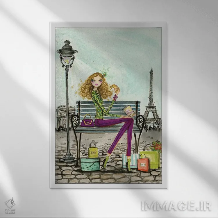 تابلو پاریس (فرانسه) اثر بلا پیلار - نمای قابدار سفید