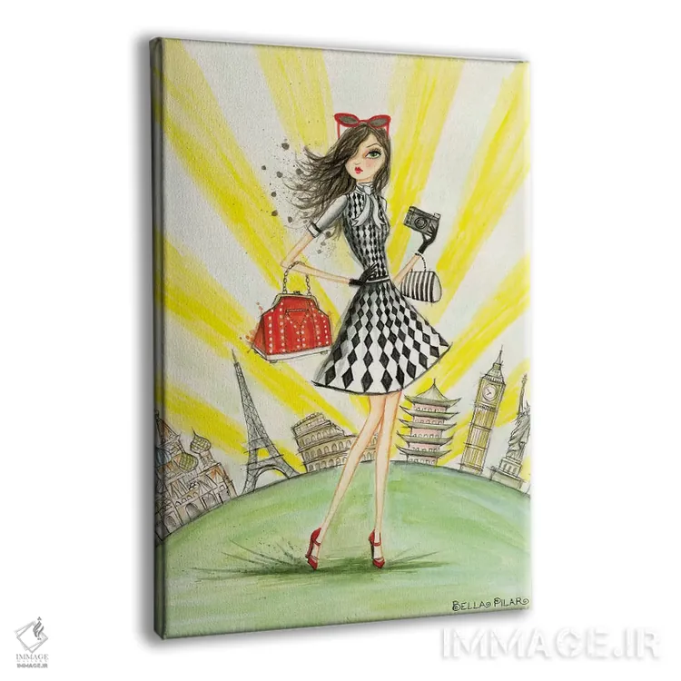 تابلو آریستا در سراسر جهان اثر بلا پیلار - نمای پرسپکتیو محصول