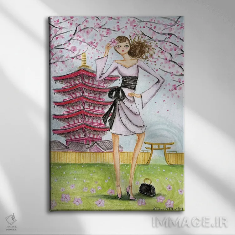 تابلو توکیو (ژاپن) اثر بلا پیلار - نمای روبهرو روی دیوار