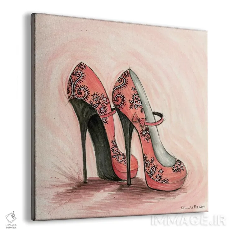 تابلو بله، من کفش توری میخواهم! اثر بلا پیلار - نمای پرسپکتیو محصول