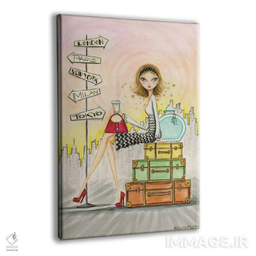 تابلو گرتا در حال حرکت اثر بلا پیلار - نمای پرسپکتیو محصول