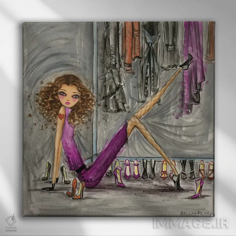 تابلو رفتار مدل شماره ۸ اثر بلا پیلار - نمای روبهرو روی دیوار