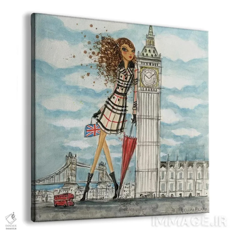 تابلو لندن (انگلیس) اثر بلا پیلار - نمای پرسپکتیو محصول
