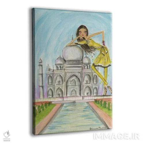 تابلو کارت پستال از هند اثر بلا پیلار - نمای پرسپکتیو محصول