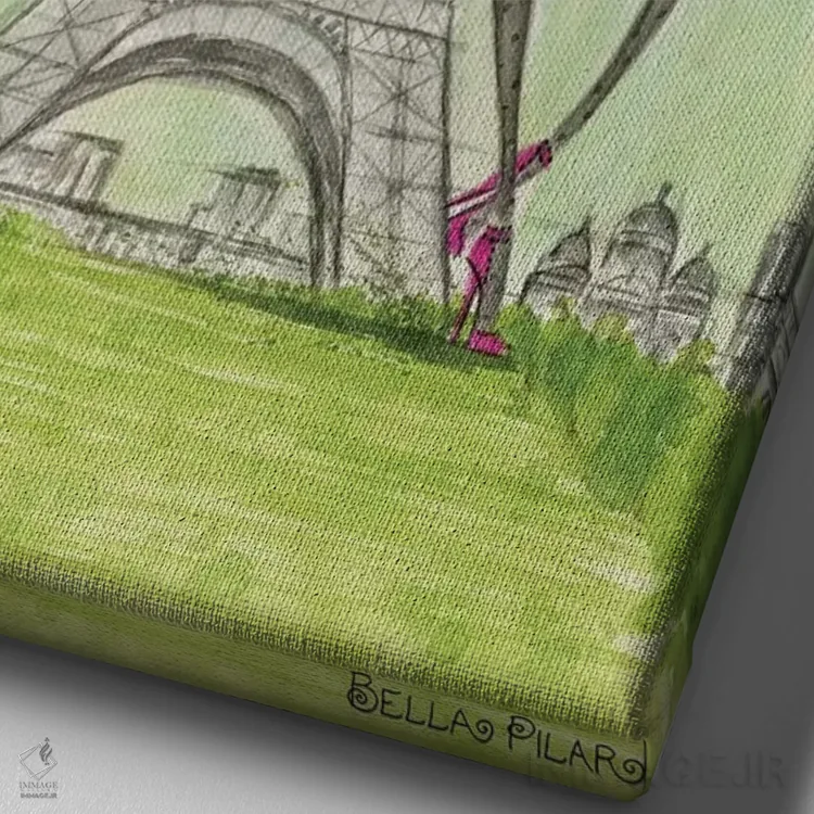 تابلو پاریس (فرانسه) اثر بلا پیلار - نمای نزدیک بافت بوم