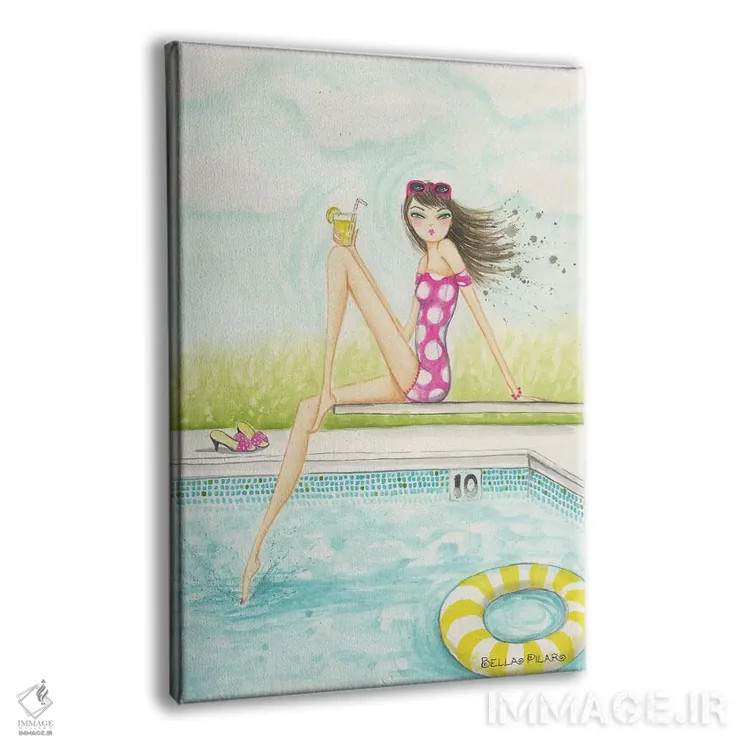 تابلو استخر حیاط پشتی اثر بلا پیلار - نمای پرسپکتیو محصول