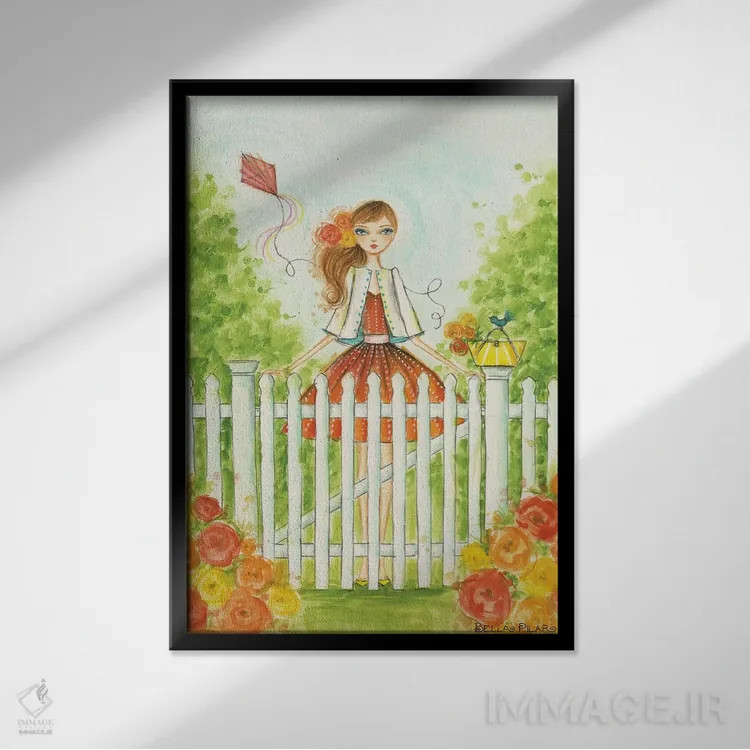 تابلو بهار در سامر ساید اثر بلا پیلار - نمای قابدار مشکی