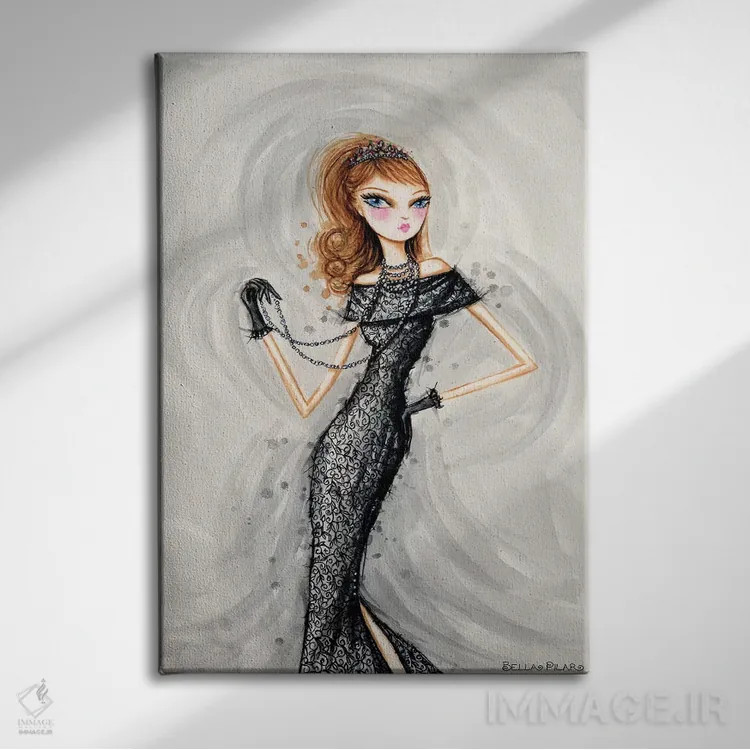 تابلو ستارهٔ کوچک در نیمه شب اثر بلا پیلار - نمای روبهرو روی دیوار