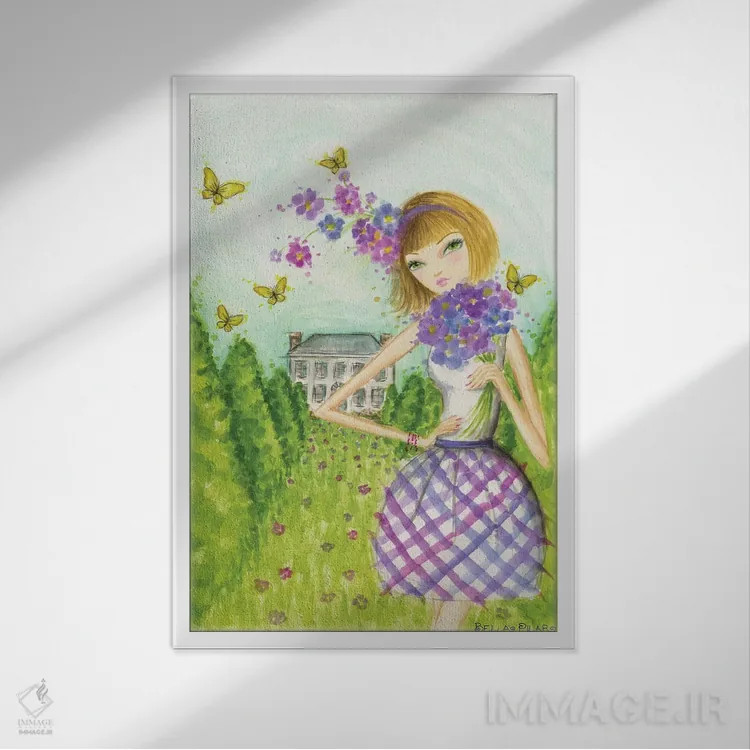 تابلو بهار در سامر ساید شماره ۲ اثر بلا پیلار - نمای قابدار سفید