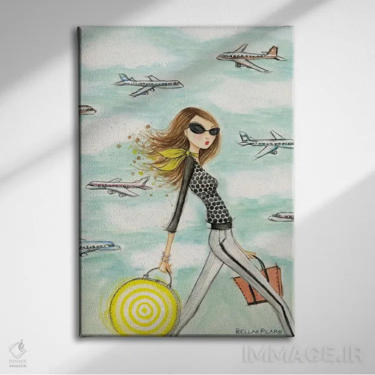 تابلو واندا در راه است اثر بلا پیلار - نمای روبهرو روی دیوار