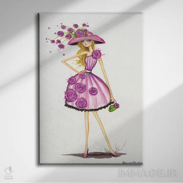 تابلو کلاه باغبانی اثر بلا پیلار - نمای روبهرو روی دیوار