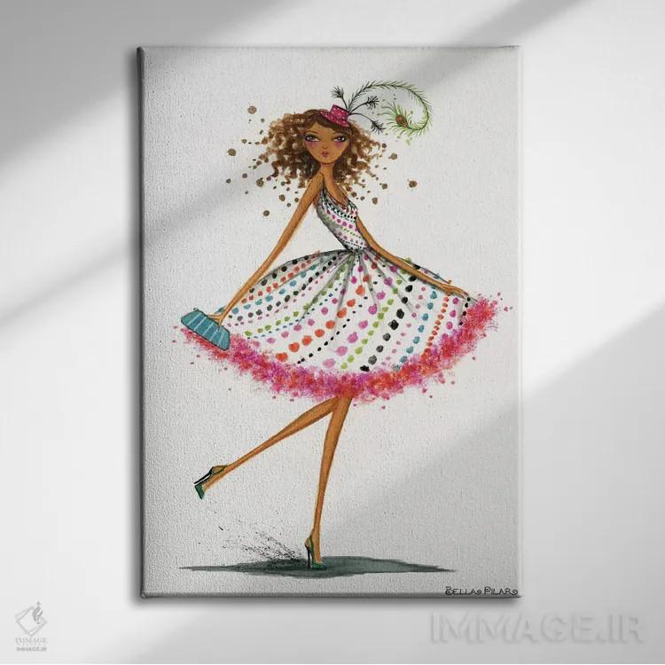 تابلو کلاه مهمانی اثر بلا پیلار - نمای روبهرو روی دیوار