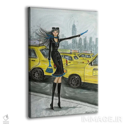 تابلو تاکسی نیویورک شماره ۱ اثر بلا پیلار - نمای پرسپکتیو محصول