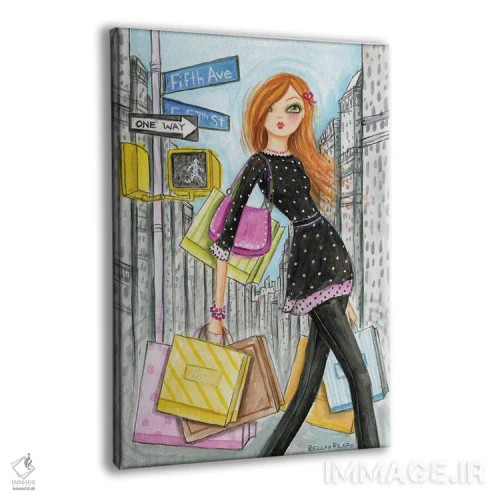 تابلو خرید در خیابان پنجم نیویورک اثر بلا پیلار - نمای پرسپکتیو محصول