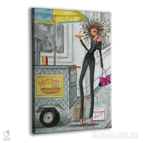 تابلو هاتداگ نیویورکی اثر بلا پیلار - نمای پرسپکتیو محصول