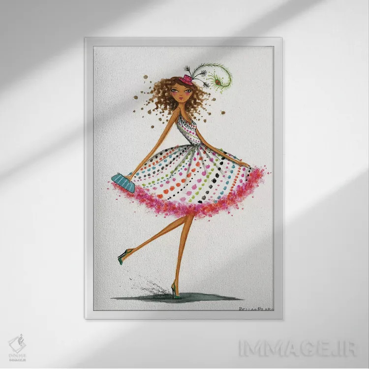 تابلو کلاه مهمانی اثر بلا پیلار - نمای قابدار سفید