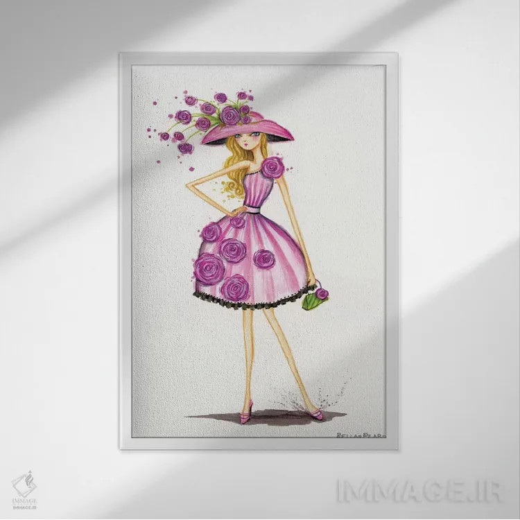 تابلو کلاه باغبانی اثر بلا پیلار - نمای قابدار سفید