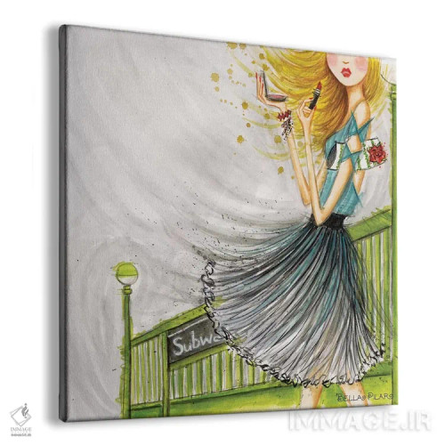 تابلو مترو (قطار زیرزمینی) اثر بلا پیلار - نمای پرسپکتیو محصول