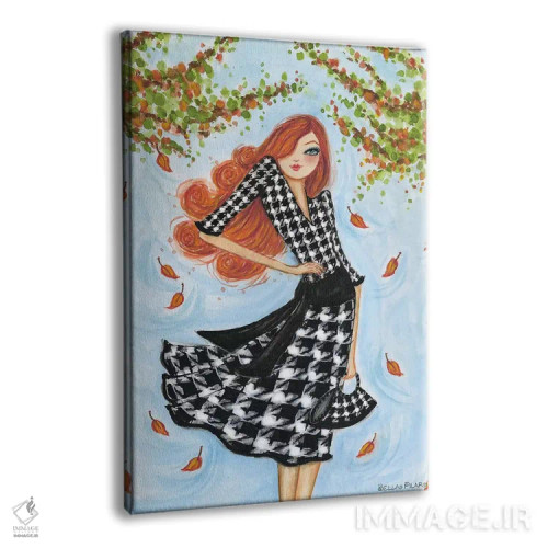 تابلو پیراهن زیبا با نقش پلیسهای اثر بلا پیلار - نمای پرسپکتیو محصول