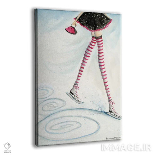 تابلو اسکیت در جورابهای آبنبات چوبی اثر بلا پیلار - نمای پرسپکتیو محصول