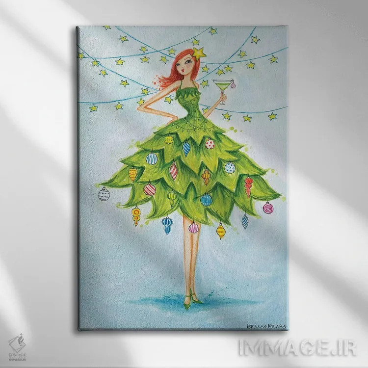 تابلو مارتینی شاد اثر بلا پیلار - نمای روبهرو روی دیوار