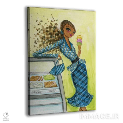 تابلو رویای بستنی ژلاتو اثر بلا پیلار - نمای پرسپکتیو محصول